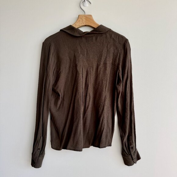 Frank And Oak Brown Blouse - Picture 2 of 2